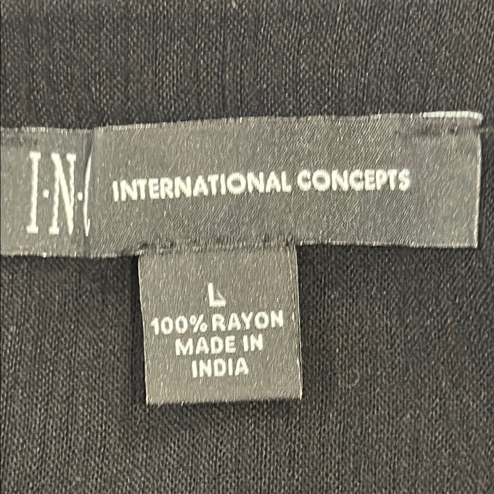 INC International Concepts Black Lace-Up Blouse - Picture 6 of 8